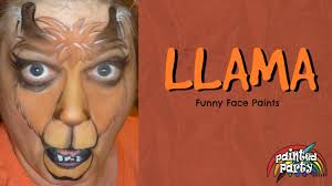 funny faces llama face painting by
