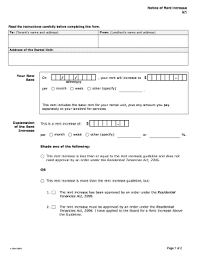Ontario Notice Rent Increase 2015 2019 Form Fill Out And Sign