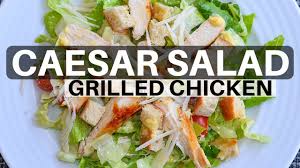 In a blender, combine lemon juice, mayonnaise, parmesan, . How To Make Caesar Salad Grilled Chicken Recipe Youtube