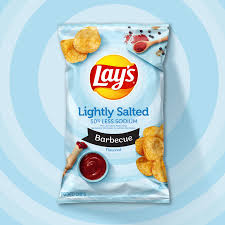 lightly salted bbq flavored potato chips