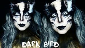 dark bird halloween makeup tutorial