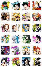 Download android apk anime stickers for whatsapp from apkonline and run online android apps with a web browser. My Hero Academia Sticker For Line Whatsapp Android Iphone Ios Anime Stickers Anime Printables My Hero Academia