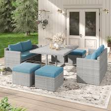 Corvus Martinka Gray 7 Piece Wicker