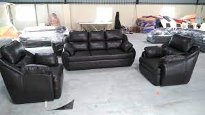 ds plain leather sofa set 3 1 1