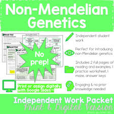 Use the discussion to review vocabulary: Non Mendelian Genetics Independent Work Packet By Terrier Ific Science