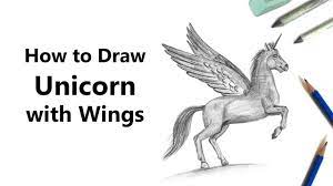 First we mark where we will draw the horse. How To Draw A Unicorn With Wings With Pencils Time Lapse Youtube