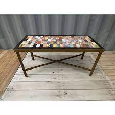 Vintage Marble Mosaic Coffee Table 1970s
