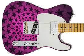 Guitar Skin Axe Wrap Re-skin Vinyl Pink & Purple Stars 883 | eBay
