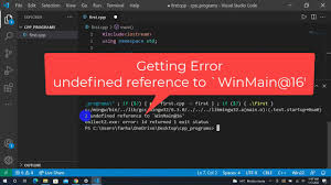 undefined reference to winmain 16