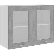 Hanging Glass Cabinet Concrete Grey