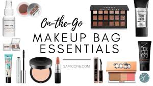 7 on the go makeup bag essentials in