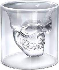 Double Layer Design Skull Whiskey Glass