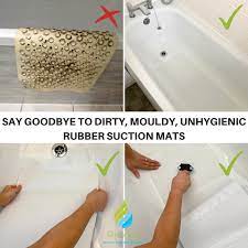 Because of the sturdy surface, the risk of slipping is decreased. Non Slip Mat For Bathtub Shower Ultra Thin White Or Clear Slips Away
