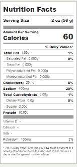 low sodium ham nutrition facts