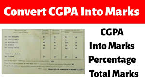 how to convert cgpa into percene