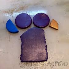Royal Purple Fleck Polymer Clay Color Recipe Premo