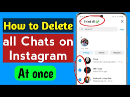 how to delete all insram messages in