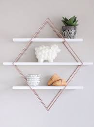 Diamond Shelf Geometric Floating Shelf