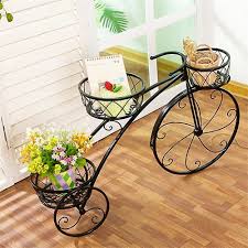 bicycle planter metal plant stand