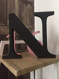 Black Large Letters Painted Wooden
