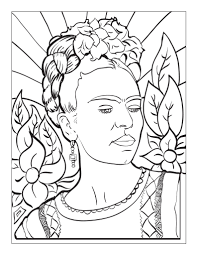 And i also found that i couldn't find any really detailed frida kahlo coloring pages for free on the web. Frida Kahlo Coloring Page Art Project Pinterest From Frida Kahlo Coloring Pages Source Pinterest Com Kinder Kunst Kunstproduktion Kunststunden