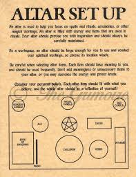 Altar Set Up Diagram Tips Book Of Shadows Spell Page