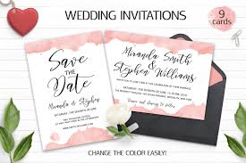 Watercolor Wedding Invitation Templates Psd By Switzershop