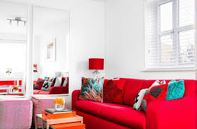 decorating ideas with a red sofa red