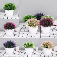 1pc Garden Potted Grasses Fake Plants