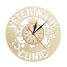 It features the veterinary symbol and a paw print. Veterinary Clinic Accessory Wood Wall Clock Veterinary Nurse Watch Vet Student Graduation Gift Vet Tech Caduceus Wall Art Decor Wall Clocks Aliexpress