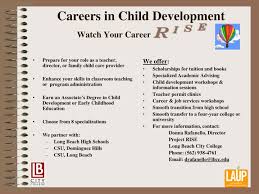 Ppt Careers In Child Development Watch Your Career R I S E