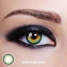 unicornlens colorful eyes green colored
