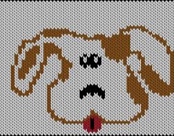 Knitting Motif And Knitting Chart Dog Designed By Knitty 0