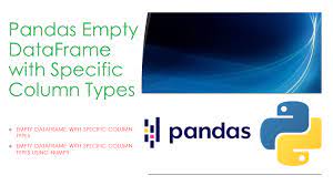 pandas empty dataframe with column