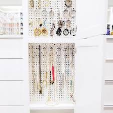 pegboard jewelry cabinet design ideas