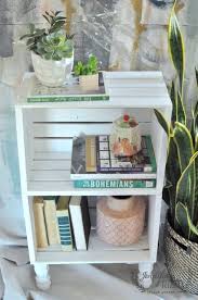 diy crate side table for easy storage