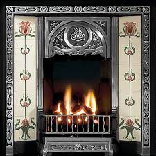 Gallery Tulip Cast Iron Tiled Fireplace