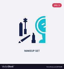 two color makeup set icon from beauty