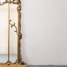 Vintage Wall Mirror In Gold Wood 1950s