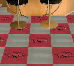arkansas razorbacks carpet tiles 18x18