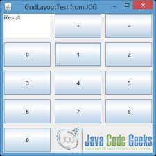 java gridlayout exle java code geeks