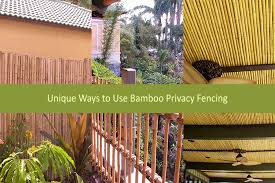 Use Bamboo Privacy Fencing