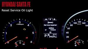 Hyundai Santa Fe Reset Service Oil Light