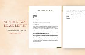 non renewal lease letter in word pdf