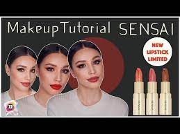 makeup tutorial sensai new lipstick