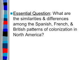 Spanish French And English Colonies