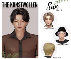 san hair the sims 4 catalog