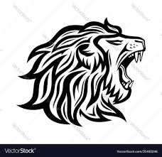 black roaring lion icon royalty free