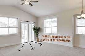 where should carpet end in a doorway