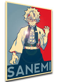 Nezuko vs sanemi | kimetsu no yaiba Poster Sa0370 Propaganda Demon Slayer Sanemi Shinazugawa Propaganda World